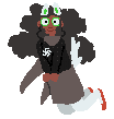 A gif of Jade Harley with warm brown skin in her godtier outfit.